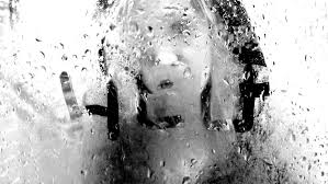 Heartbroken lady writes "help" on fogged glass and needs ketamine wannabe drug treatment.