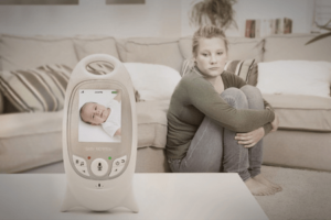 Listless depressed mother is not responding to crying baby because of postpartum depression. Needs treatment with IV Ketamine and Treatment-Resistant Mood Disorders