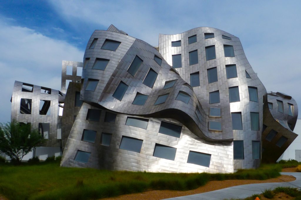 Dissociation during ketamine infusions may cause strange visual images, like this melting building.