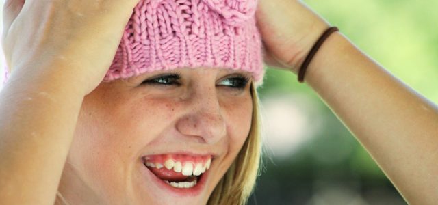A sullen, depressed teen girl is laughing and happy because she's fighting suicide with ketamine.