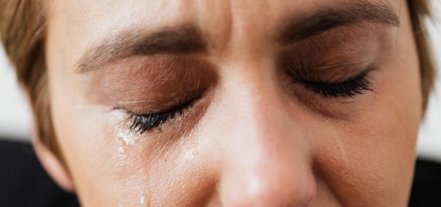 When you see someone crying, reach out and listen, to help them avoid suicide.