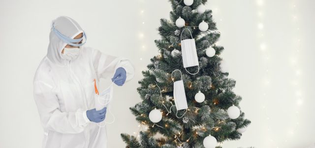 Christmas during the pandemic includes masks and PPE for a stress-free family holiday month.